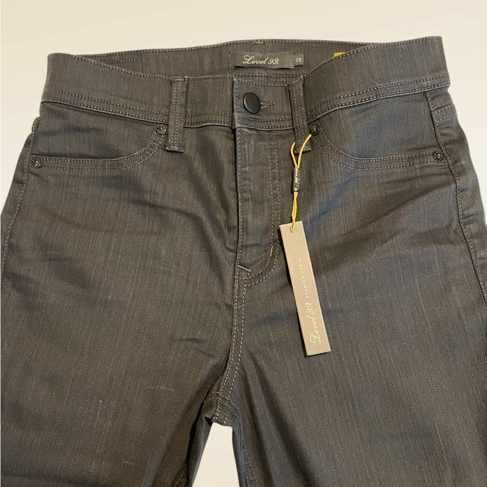 Level 99 Tanya High Rise Skinny Jeans | dark grey stretch jeans NWT size 28 - Picture 8 of 12